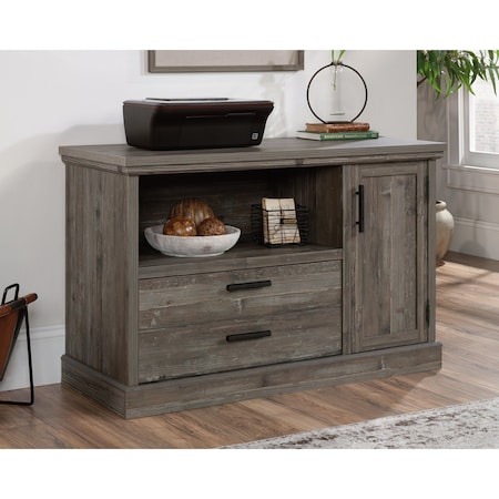 Sauder Aspen Post Small Credenza Pp , Spacious top features strong and lightweight 1 in. panel construction 433682